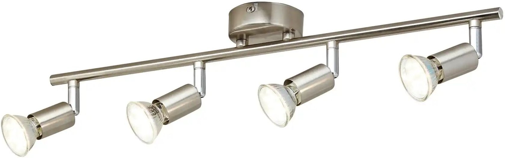 Thumbnail - KHG LED- Deckenspot 4-flammig nickel matt ¦ silber ¦ Maße (cm): B: 53,5 H: 15,5 T: 8.0 Lampen & Leuchten > Deckenleu...