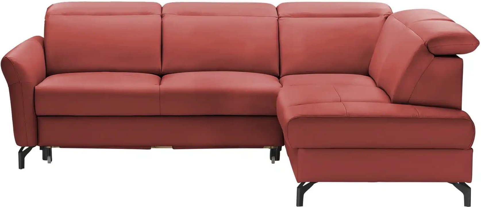 uno Ecksofa Basel ¦ rot ¦ Maße (cm): B: 243 H: 100 T: 200.0 Polstermöbel > Sofas > 3-Sitzer - Höffner