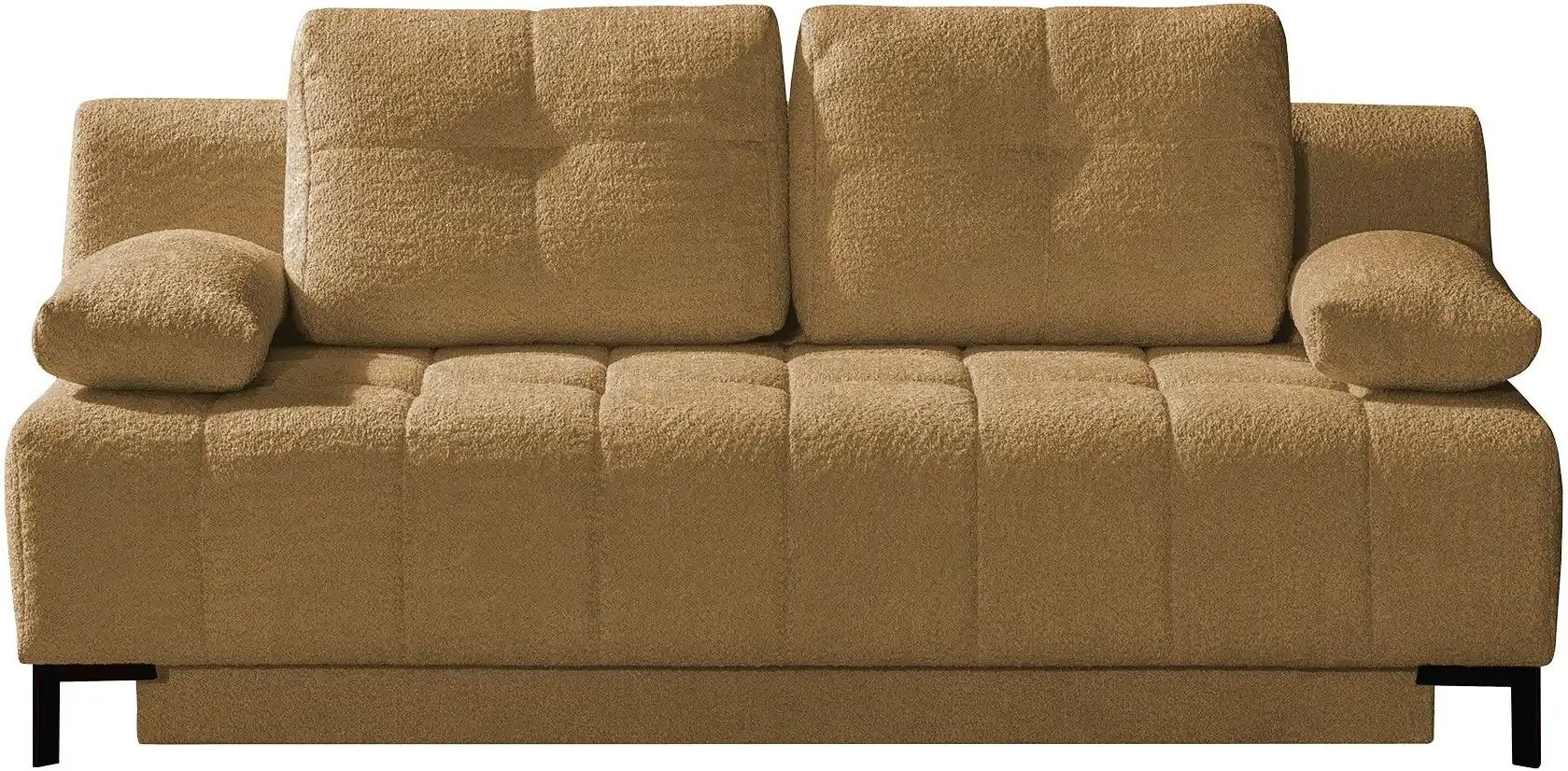 Querschläfer aus Bouclé Sammy ¦ gelb ¦ Maße (cm): B: 206 H: 98 T: 98.0 Polstermöbel > Sofas > 2-Sitzer - Höffner