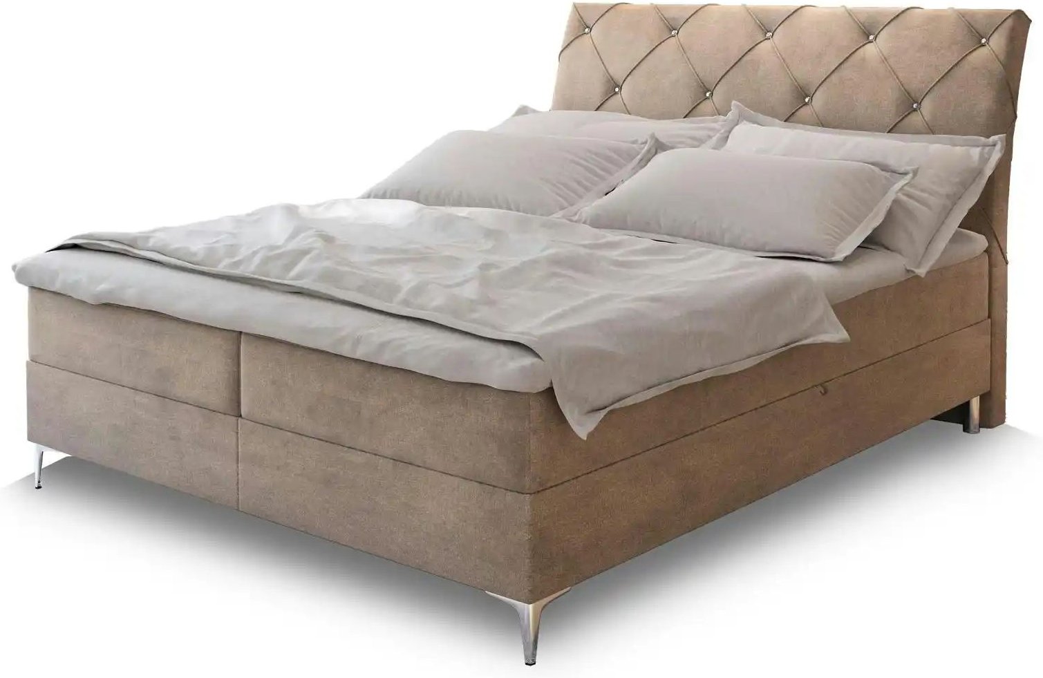 MASSENO Boxbett mit Bettkasten Macon ¦ beige ¦ Maße (cm): B: 140 H: 118 Betten > Polsterbetten - Höffner