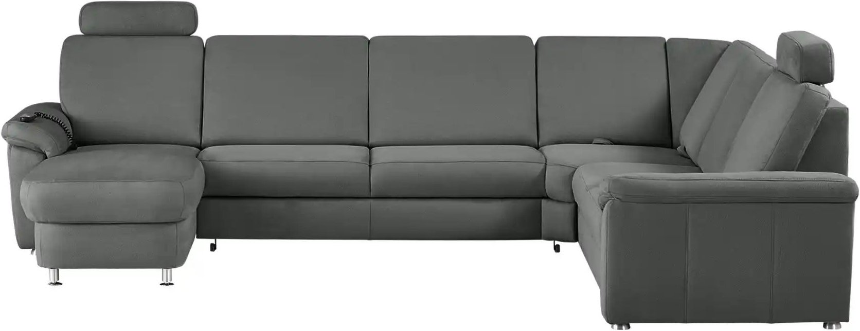 meinSofa Wohnlandschaft Mikrofaser Rita ¦ grau ¦ Maße (cm): B: 330 H: 91 T: 240.0 Polstermöbel > Sofas > Schlafsofas - H...