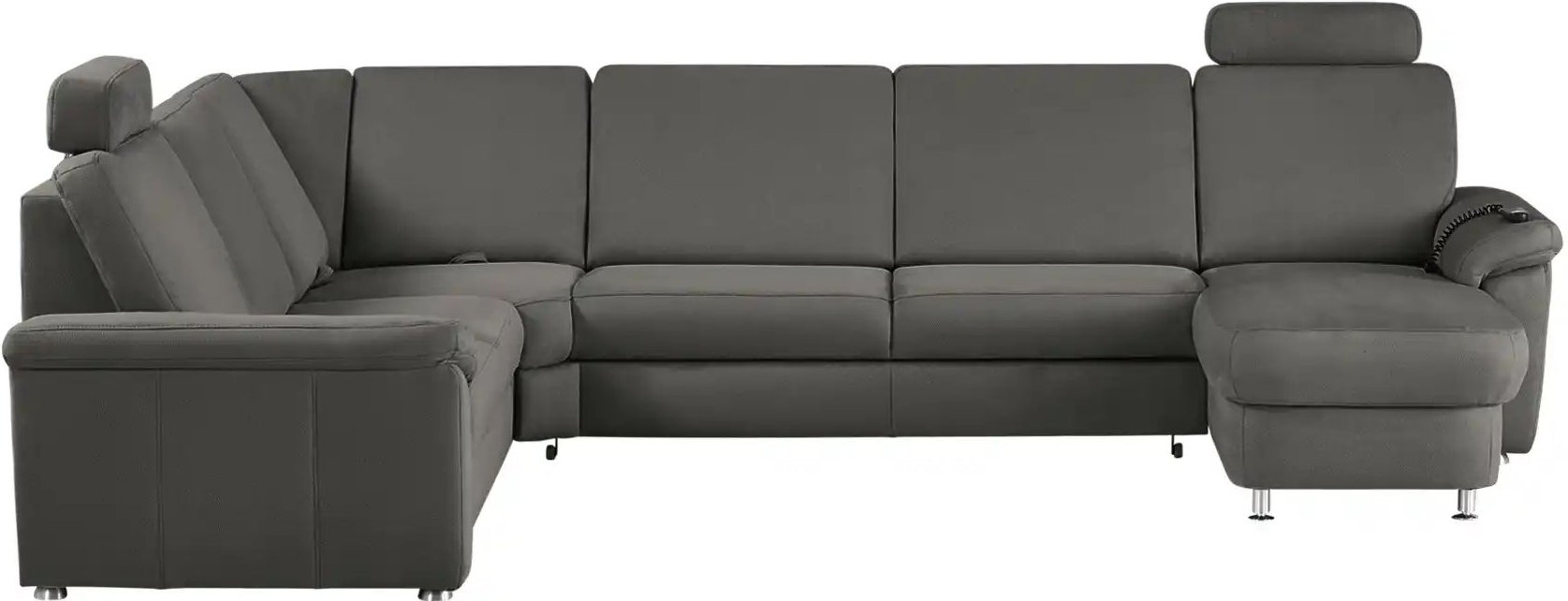 meinSofa Wohnlandschaft Mikrofaser Rita ¦ grau ¦ Maße (cm): B: 330 H: 91 T: 240.0 Polstermöbel > Sofas > Schlafsofas - H...