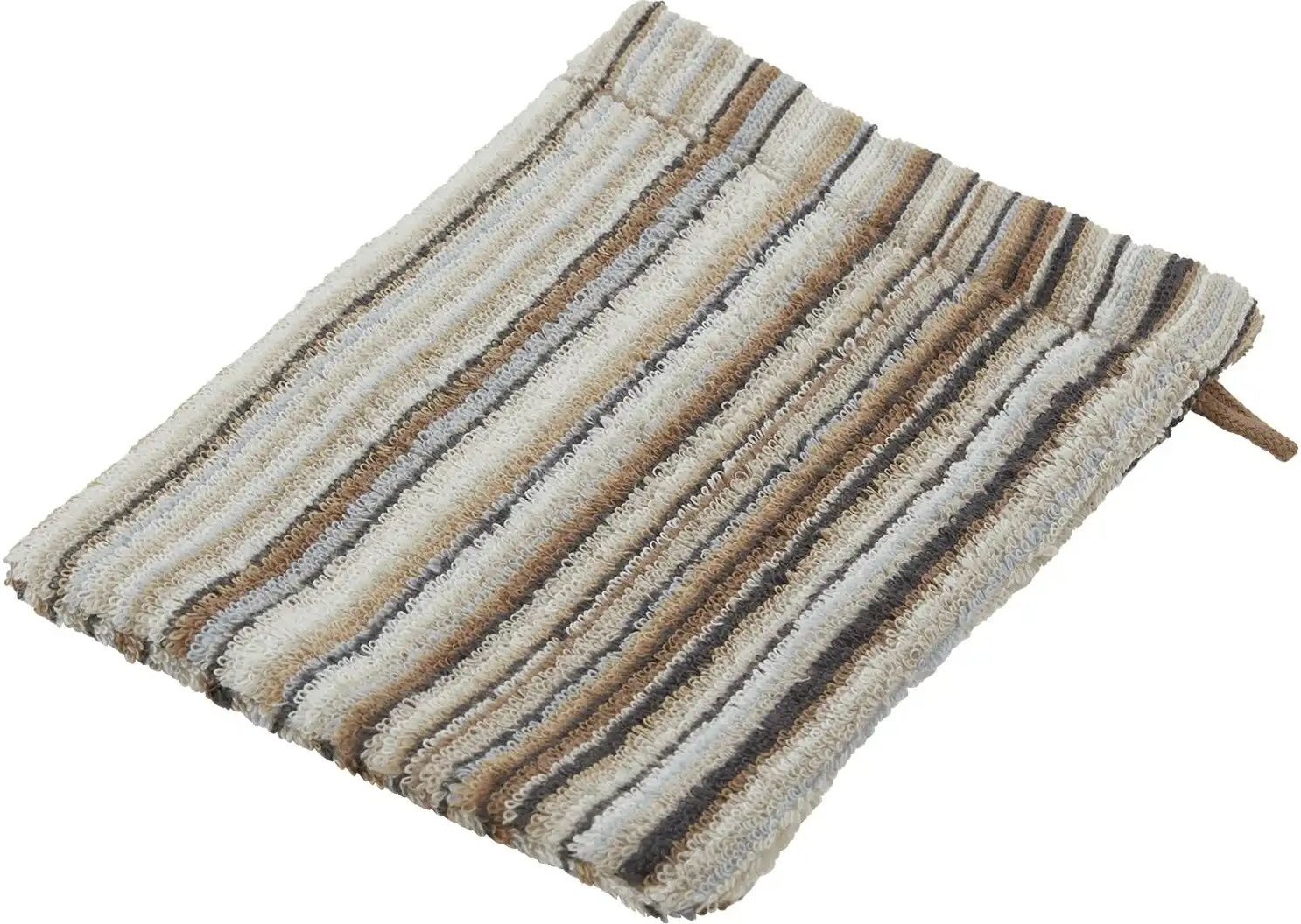 Thumbnail - como Waschhandschuh Jacquard Streifen ¦ braun ¦ Maße (cm): B: 16 Badtextilien > Handtücher & Badetücher > Handtücher - ...
