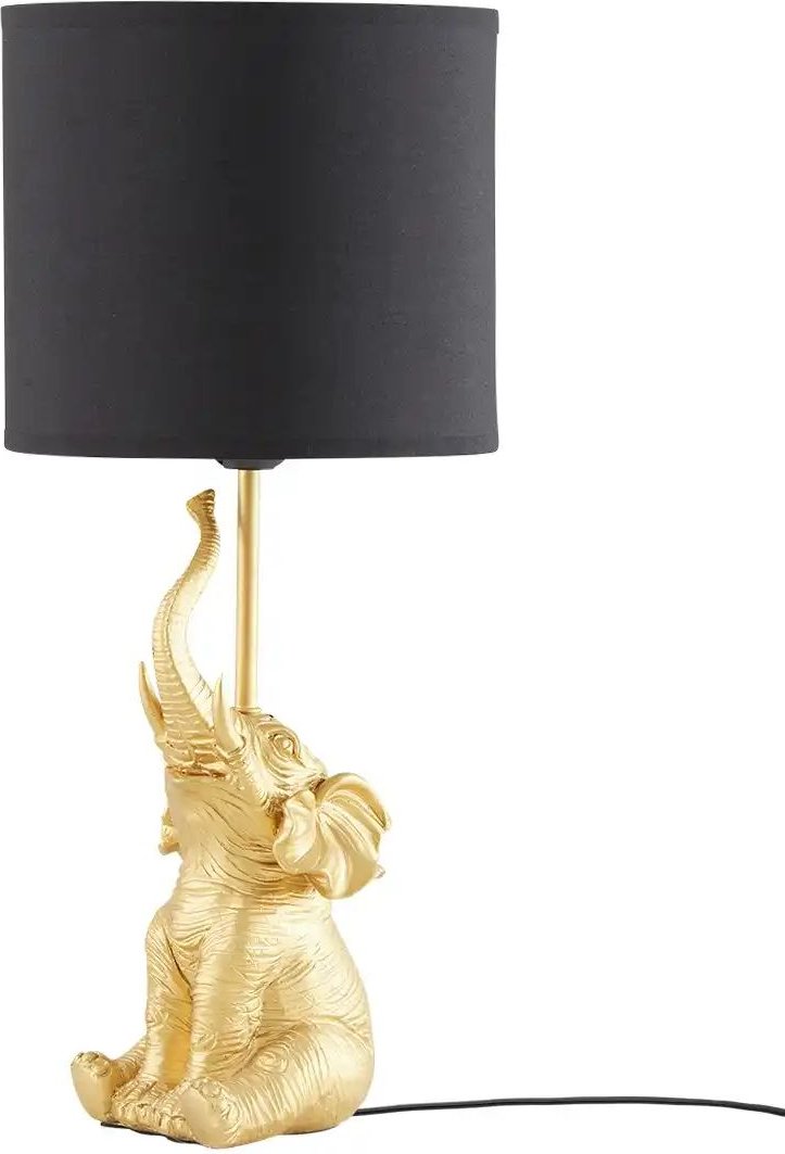 Thumbnail - KHG Tischleuchte 1-flammig goldfarben `Elefant´ ¦ gold ¦ Maße (cm): H: 46 Ø: 20 Lampen & Leuchten > Tischlampen - H...