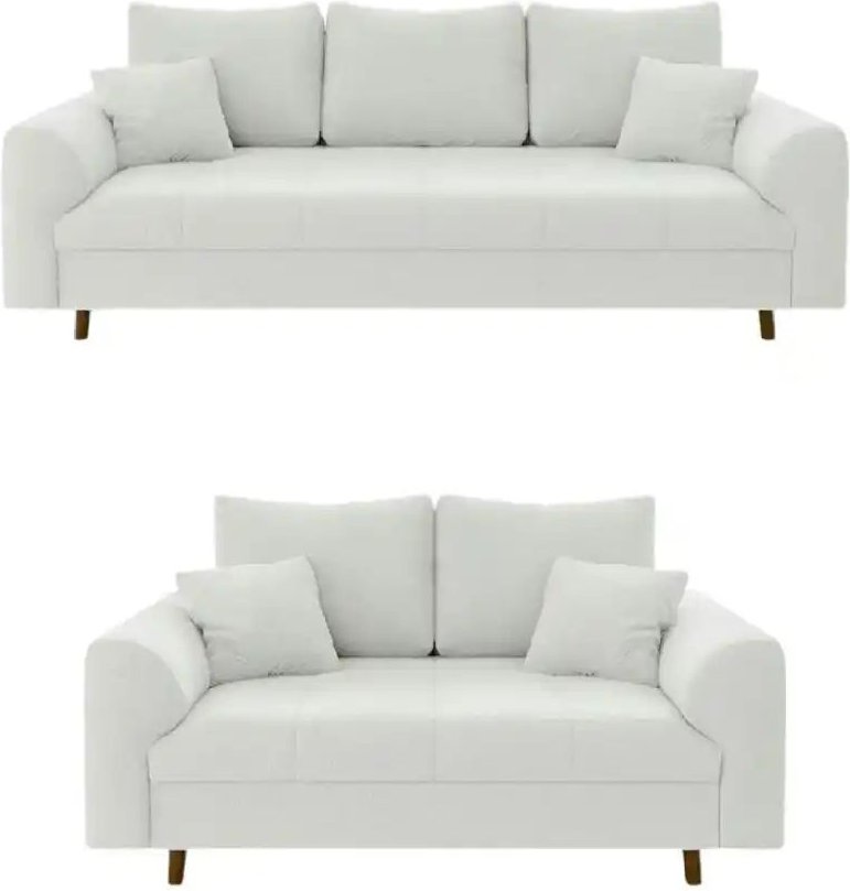 Polstergarnitur 3+2 Lars ¦ weiß ¦ Maße (cm): B: 210 H: 81 Polstermöbel > Sofas > Sitzgruppen - Höffner