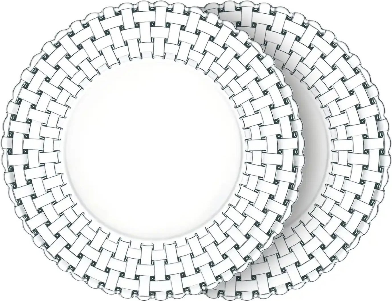 Nachtmann Teller 2er Set Bossa Nova ¦ transparent/klar ¦ Glas ¦ Maße (cm): B: 23,6 H: 23,8 T: 4.1 Geschirr > Einzelgesch...