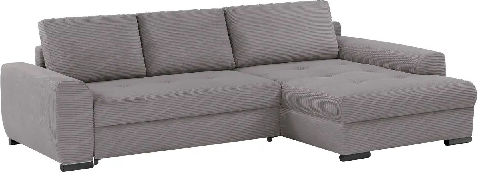 bobb Ecksofa in kuscheligem Cordstoff Soumia ¦ grau ¦ Maße (cm): B: 283 H: 91 T: 181.0 Polstermöbel > Sofas > Ecksofas -...