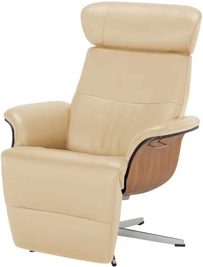 Relaxsessel aus Leder Timeout ¦ beige ¦ Maße (cm): B: 80 H: 101 T: 81.0 Polstermöbel > Sessel > Fernsehsessel - Höffner