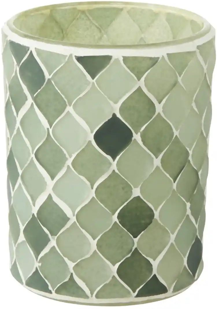Teelichtglas ¦ grün ¦ Glas ¦ Maße (cm): B: 8 H: 10 Accessoires > Kerzen & Kerzenständer > Teelichthalter - Höffner