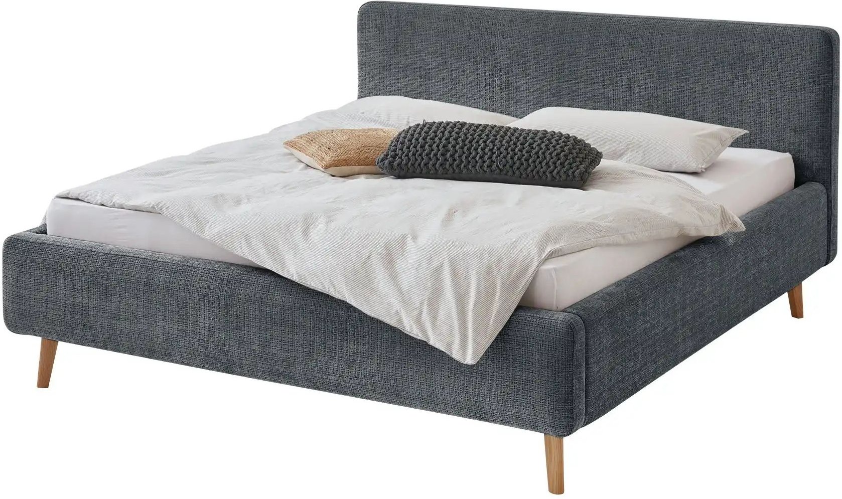 Thumbnail - Polsterbett in Bouclé Mattis ¦ grau ¦ Maße (cm): B: 181 H: 105 Betten > Komfortbetten - Höffner