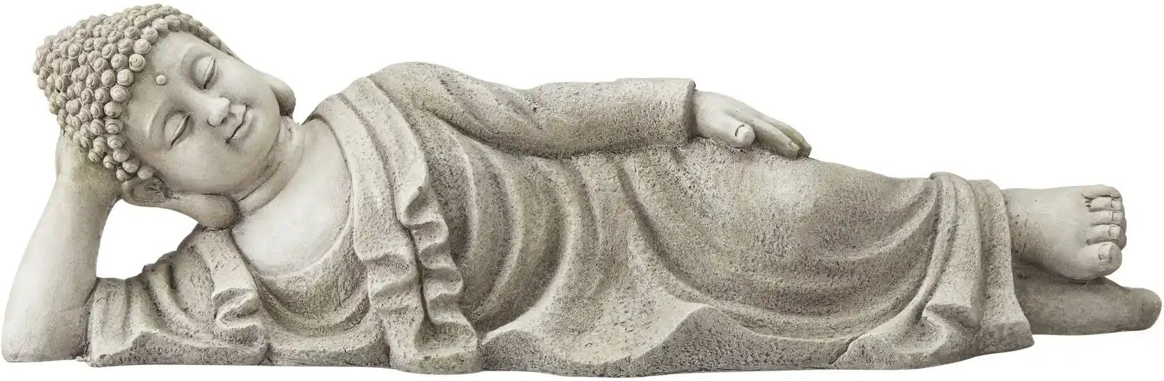 HOME STORY Deko Figur Buddha ¦ grau ¦ Magnesia ¦ Maße (cm): B: 66 H: 20 T: 21.0 Accessoires > Dekoartikel - Höffner