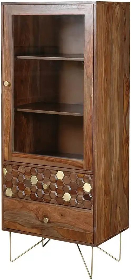 Vitrine Mitsu ¦ holzfarben ¦ Maße (cm): B: 65 H: 160 T: 40.0 Schränke > Vitrinen - Höffner