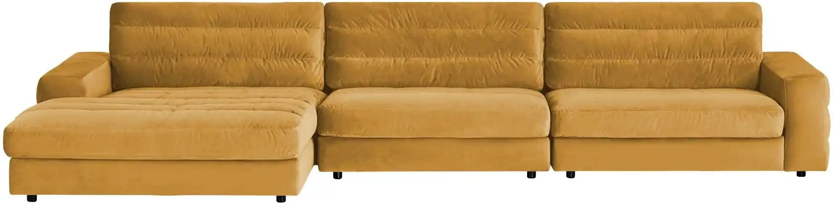 Ecksofa Samt Scarlatti ¦ gelb ¦ Maße (cm): B: 416 H: 83 T: 205.0 Polstermöbel > Sofas > Ecksofas - Höffner