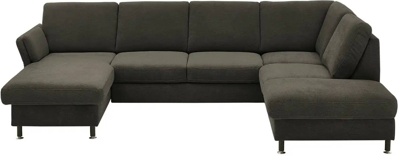Thumbnail - meinSofa Wohnlandschaft aus Flachgewebe Veit ¦ braun ¦ Maße (cm): B: 305 H: 90 T: 200.0 Polstermöbel > Sofas > Wohnlands...