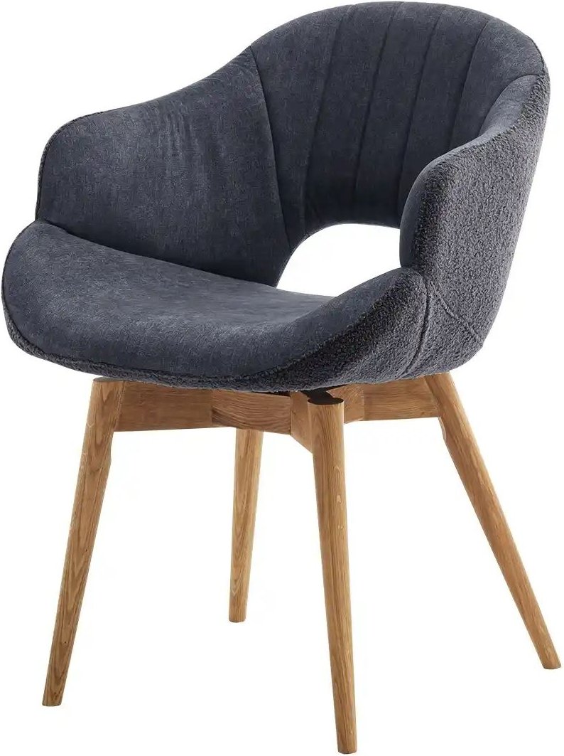 Gray & Jones Armlehnstuhl mit Massivholzgestell Black Coast Two ¦ grau ¦ Maße (cm): B: 58 H: 83 T: 59.0 Stühle > Esszimm...