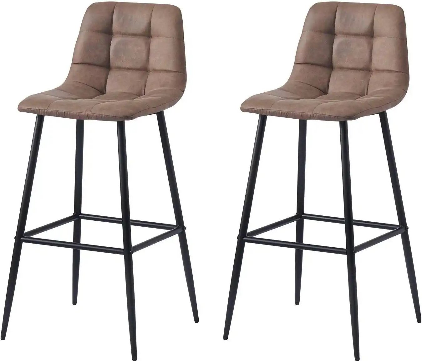 Barhocker 2er-Set Tabbjorn ¦ braun ¦ Maße (cm): B: 46,5 H: 102 Polstermöbel > Hocker > Barhocker - Höffner