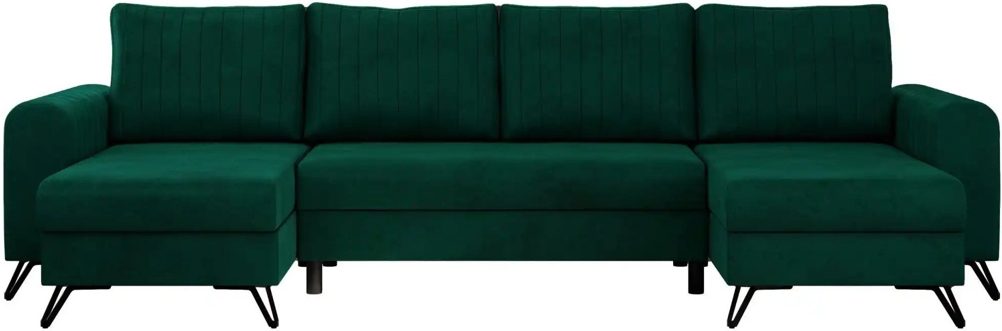 Wohnlandschaft Dunkelgrün ¦ grün ¦ Maße (cm): B: 312 H: 90 Polstermöbel > Sofas > Schlafsofas - Höffner