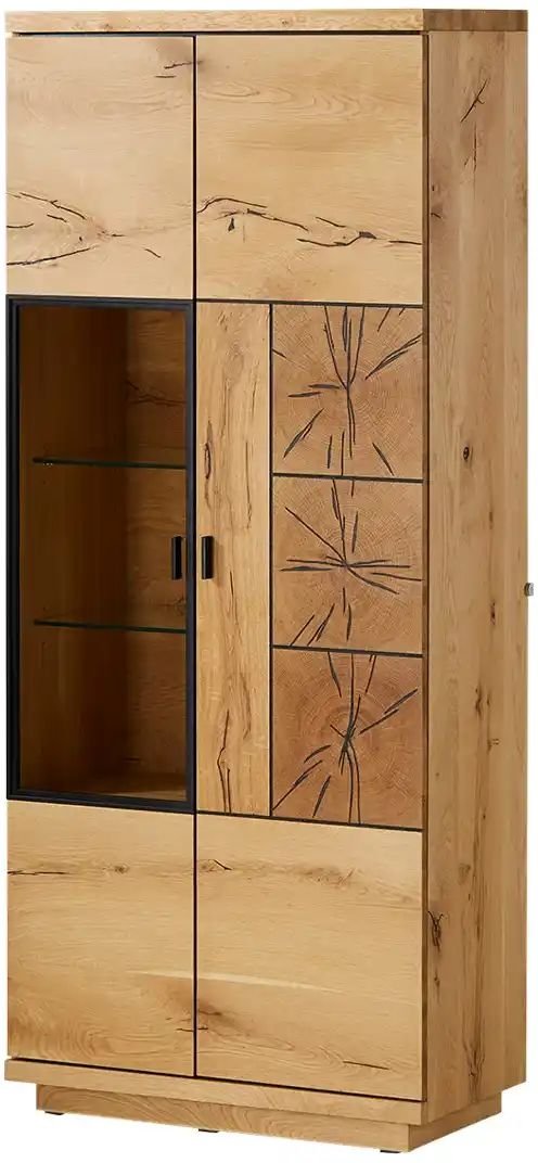 Gray & Jones Vitrine Black Coast Two ¦ holzfarben ¦ Maße (cm): B: 85 H: 200 T: 42.0 Schränke > Vitrinen - Höffner