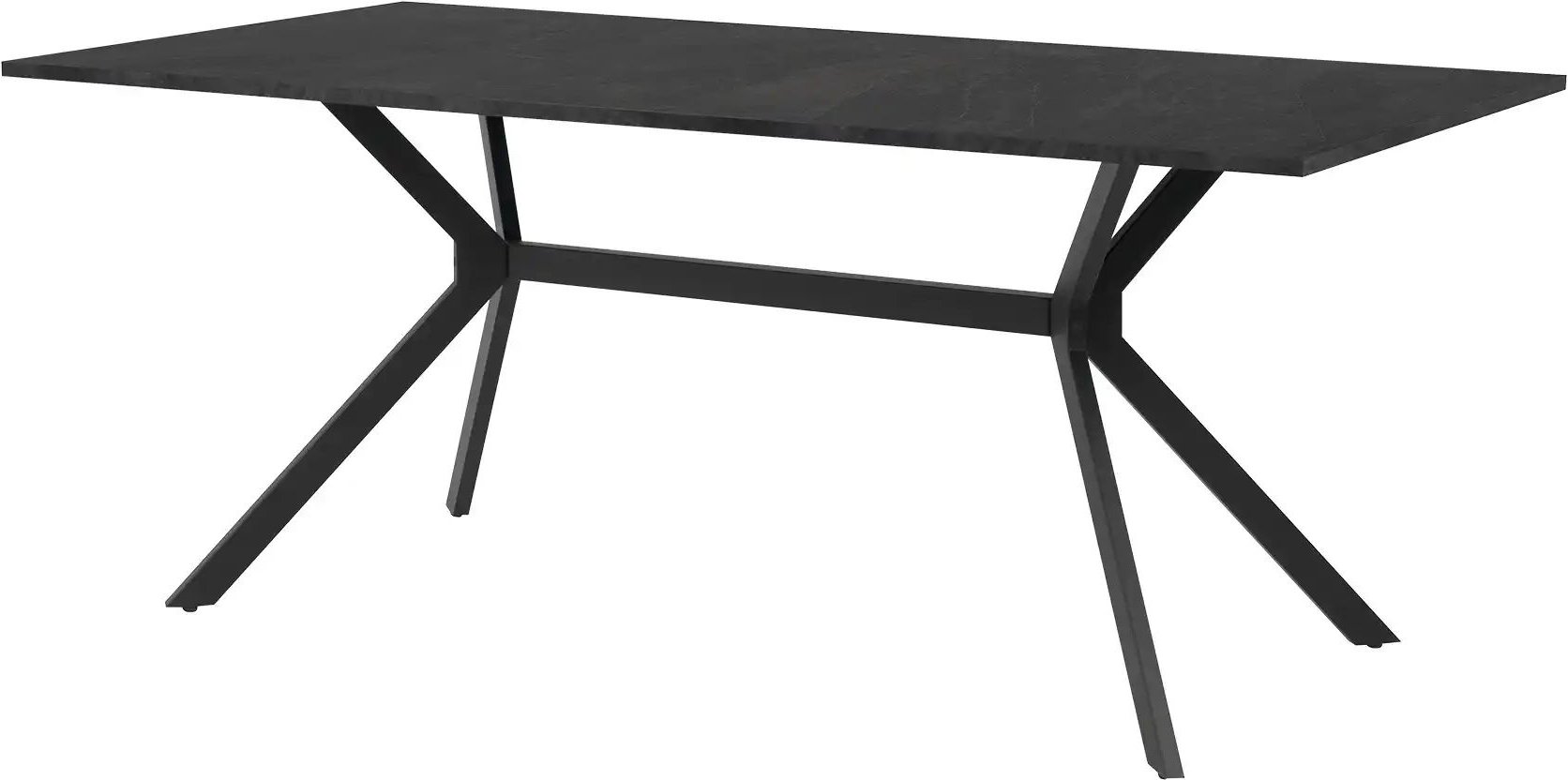 Esstisch 180 - 90 cm Oskar ¦ schwarz ¦ Maße (cm): B: 90 H: 75 Tische > Esstische > Esstische eckig - Höffner