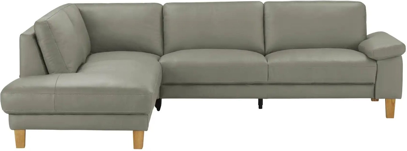 Ravensberger Werkstätten Ecksofa Leder RW-Select ¦ grau ¦ Maße (cm): B: 274 H: 77 T: 220.0 Polstermöbel > Sofas > Ecksof...