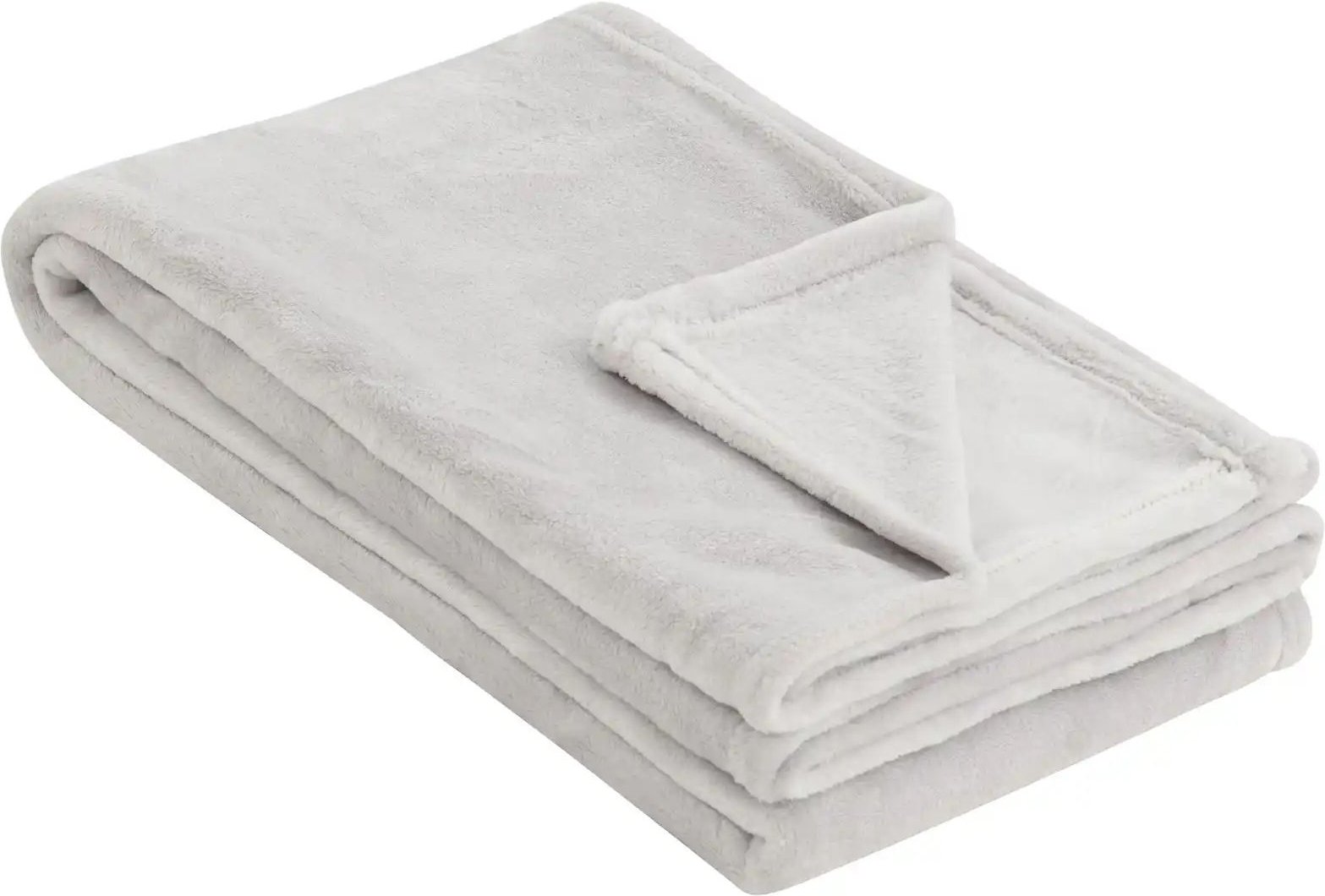 SCHÖNER WOHNEN Kollektion Wohnplaid  Smooth ¦ grau ¦ Synthetik ¦ Maße (cm): B: 140 Dekokissen & Decken > Kuscheldecken &...