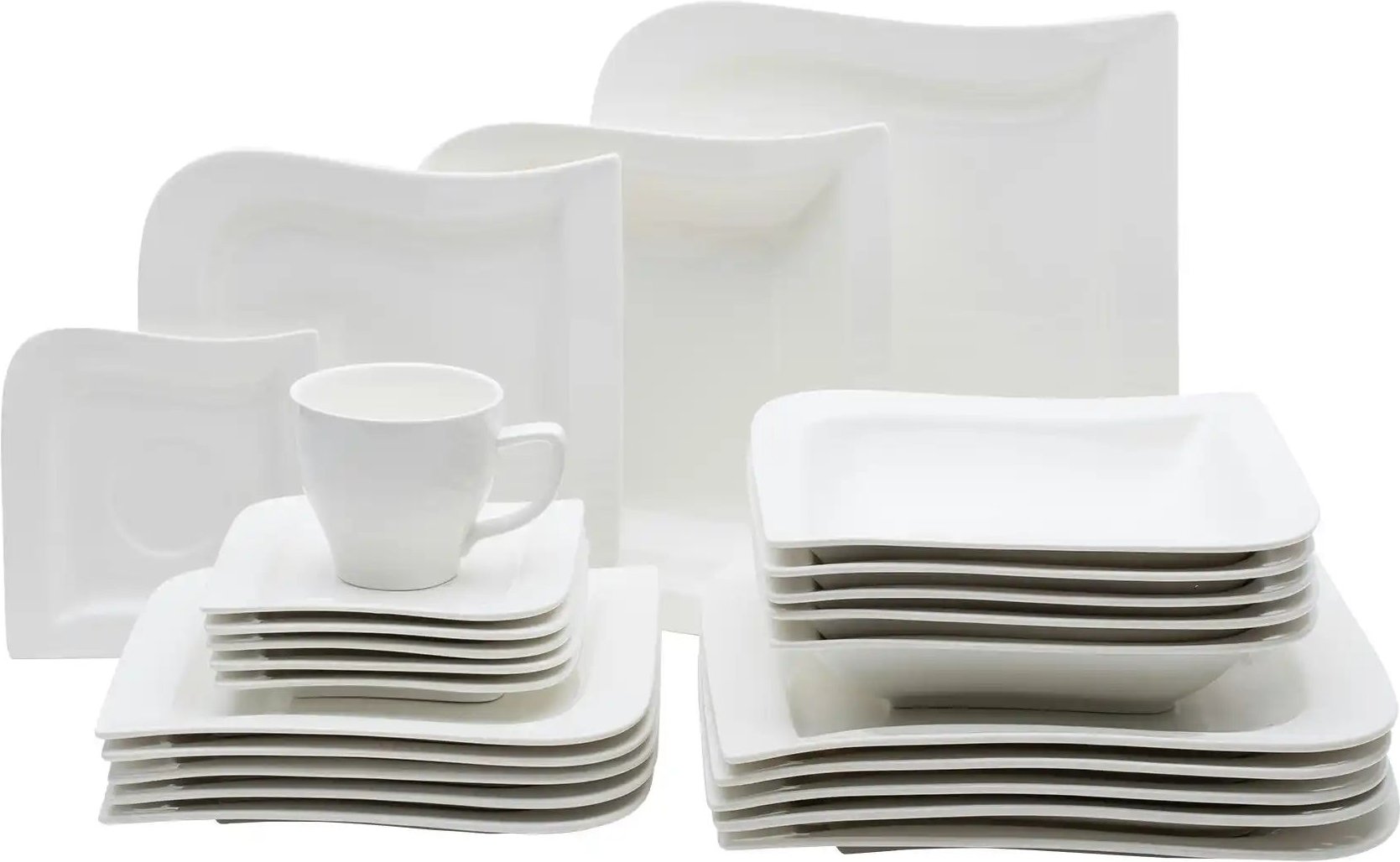 Peill+Putzler Kombiservice 30-teilig Ancona ¦ weiß Geschirr > Geschirrsets > Kombiservice - Höffner