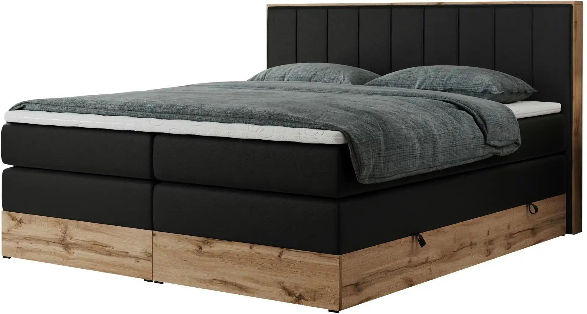 Boxspringbett mit Bettkasten Bellissimo King ¦ schwarz ¦ Maße (cm): B: 168 H: 115 Betten > Boxspringbetten - Höffner