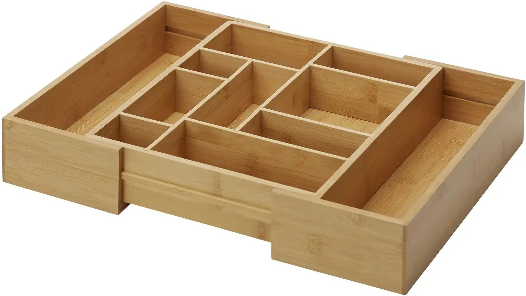 KHG Schubladenorganizer ¦ holzfarben ¦ Bambus ¦ Maße (cm): B: 33,5 H: 7 Küchenzubehör & Helfer > Besteckkästen & Gesch...