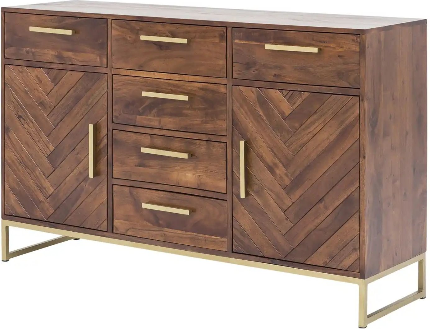 Sideboard aus Massivholz Calatria ¦ holzfarben ¦ Maße (cm): B: 160 H: 90 T: 39.0 Kommoden & Sideboards > Sideboards - Hö...