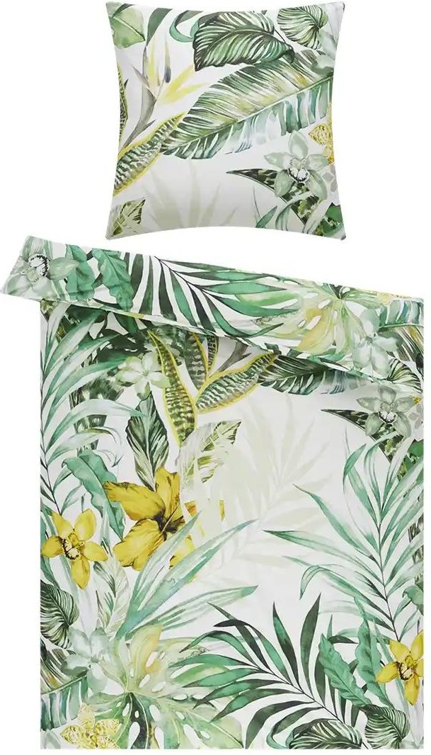 indigo Mako-Satin Bettwäsche Jungle ¦ grün ¦ Maße (cm): B: 135 Bettwaren > Bettwäsche > Bettwäsche ganzjährig - Höffner