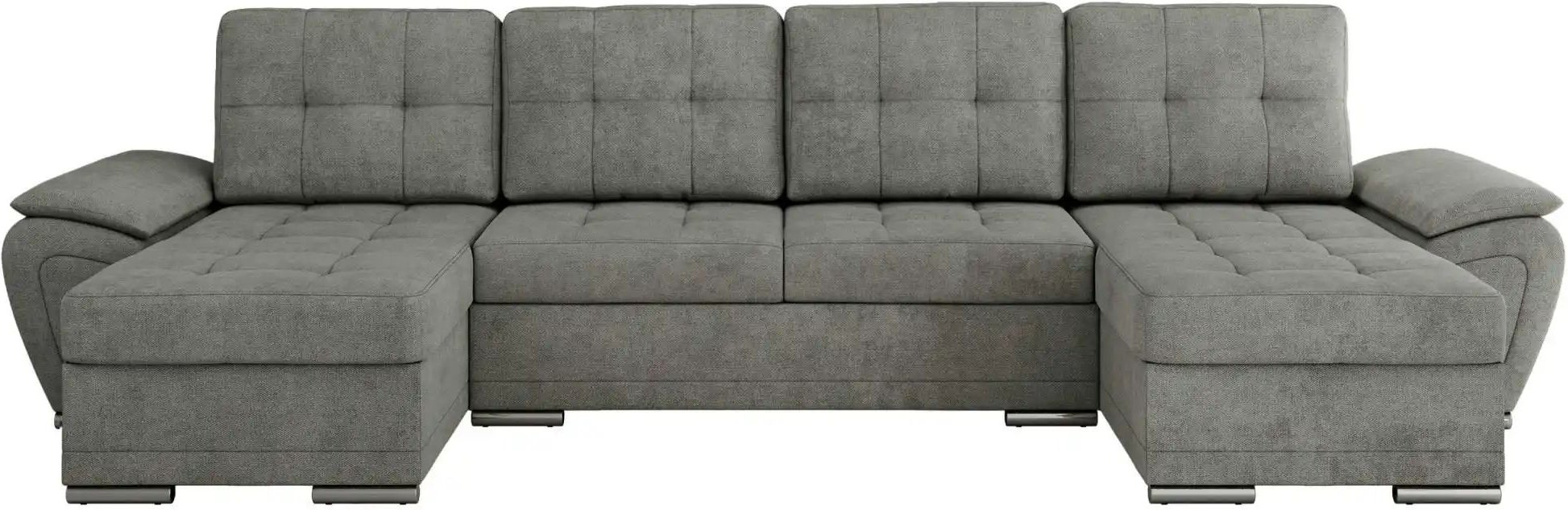 Wohnlandschaft mit Schlaffunktion Umbria ¦ grau ¦ Maße (cm): B: 336 H: 85 Polstermöbel > Sofas > Schlafsofas - Höffner