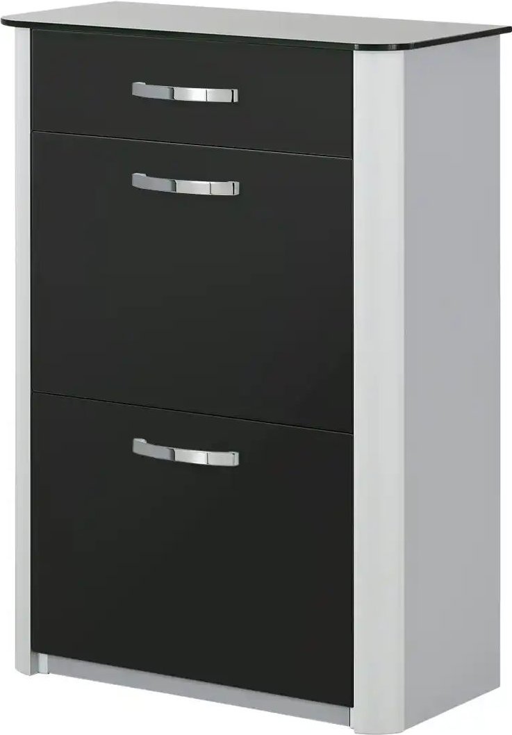 Schuhschrank Juno ¦ schwarz ¦ Maße (cm): B: 71 H: 97 T: 35.0 Garderoben & Kleiderstangen > Garderoben Schuhschränke - H...