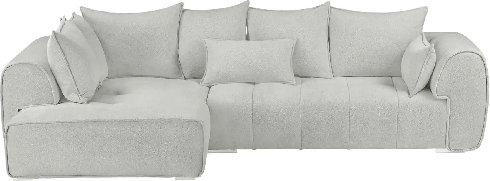 uno Ecksofa beidseitig montierbar London ¦ silber ¦ Maße (cm): B: 320 H: 72 T: 197.0 Polstermöbel > Sofas > Ecksofas - H...