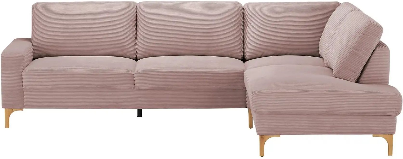 Gray & Jones Cord-Sofa Capa ¦ rosa/pink ¦ Maße (cm): B: 276 H: 86 T: 200.0 Polstermöbel > Sofas > Ecksofas - Höffner
