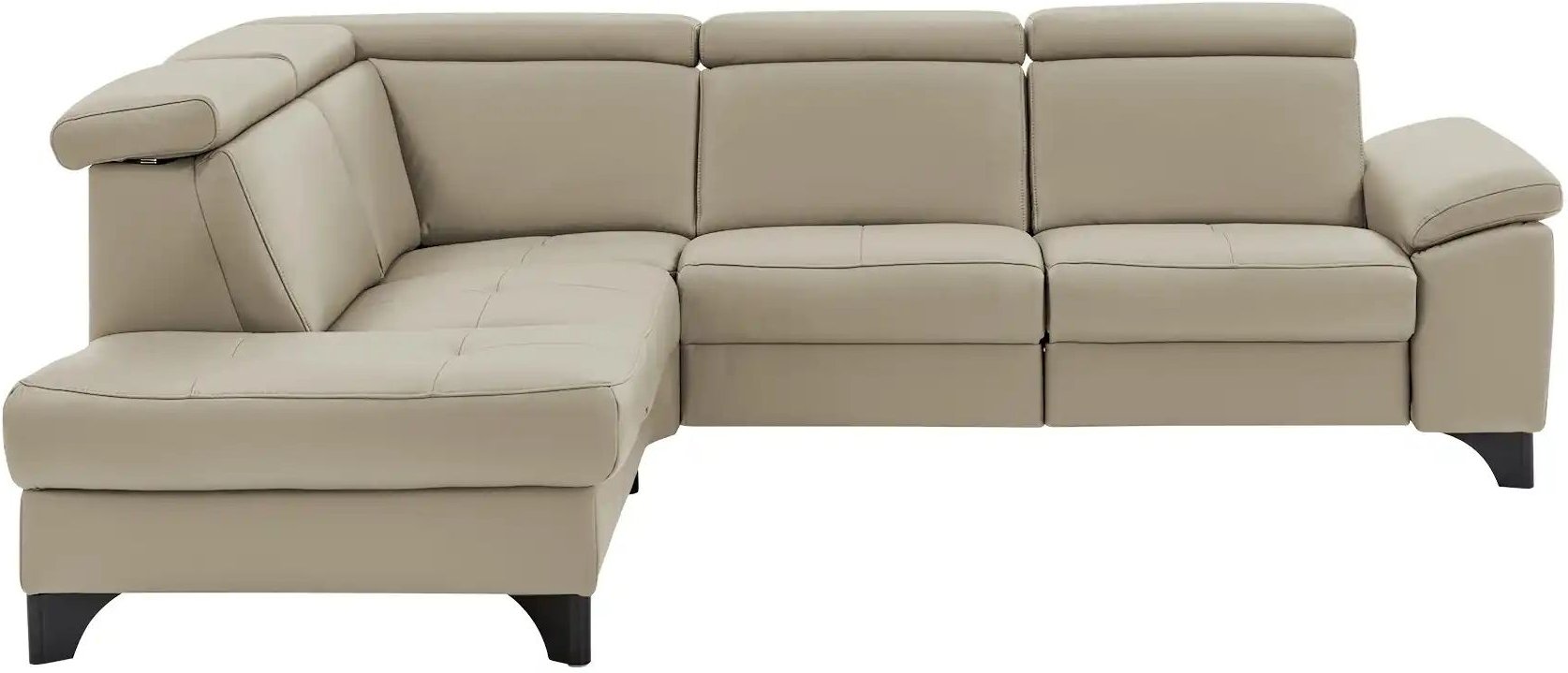 Thumbnail - meinSofa Ecksofa Echtleder Linda ¦ beige ¦ Maße (cm): B: 261 H: 98 T: 209.0 Polstermöbel > Sofas > Ecksofas - Höffner