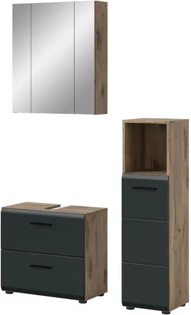 Badkombination Igelsbachsee ¦ holzfarben ¦ Maße (cm): B: 105 H: 185 Schränke > Badschränke > Komplett-Badkombinationen ...