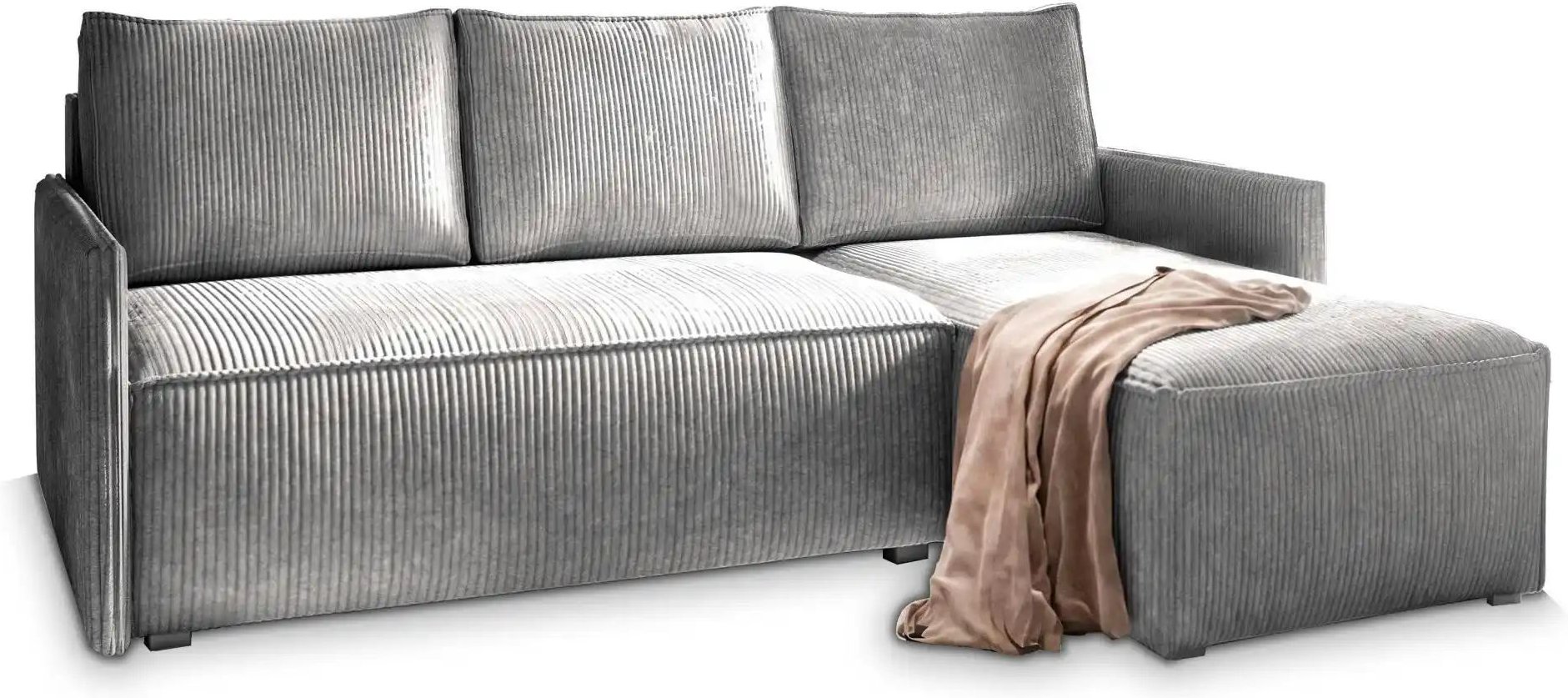 MASSENO Ecksofa mit Schlaffunktion Perusi ¦ grau ¦ Maße (cm): B: 206 H: 85 Polstermöbel > Sofas > Ecksofas - Höffner
