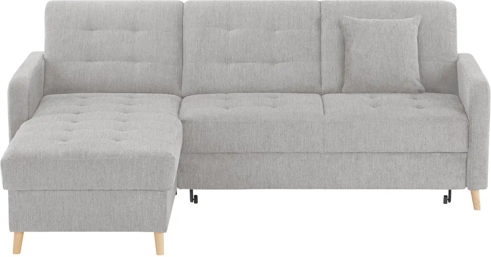 Ecksofa mit Schlaffunktion Venus ¦ grau ¦ Maße (cm): B: 222 H: 87 T: 162.0 Polstermöbel > Sofas > Ecksofas - Höffner