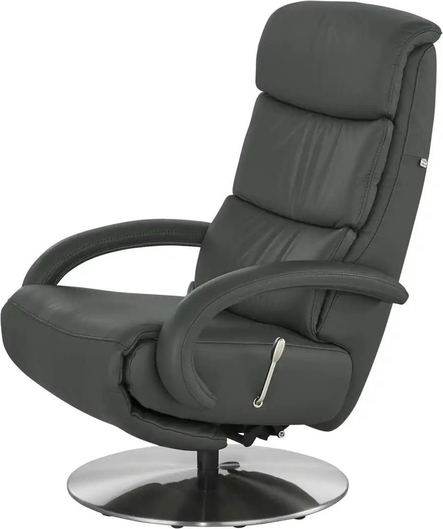 Hukla Leder-Relaxsessel Florian ¦ grau ¦ Maße (cm): B: 73 H: 109 T: 91.0 Polstermöbel > Sessel > Relaxsessel - Höffner