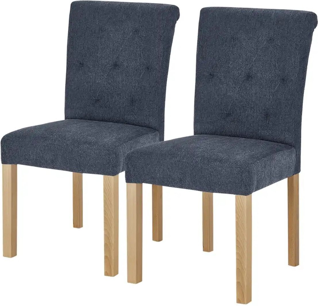 Woodford Esszimmerstuhl im 2er Set Messena ¦ blau ¦ Maße (cm): B: 46 H: 97 T: 54.0 Stühle > Polsterstühle - Höffner