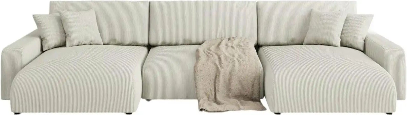 S-STYLE Wohnlandschaft Emma ¦ beige ¦ Maße (cm): B: 332 H: 78 Polstermöbel > Sofas > Schlafsofas - Höffner