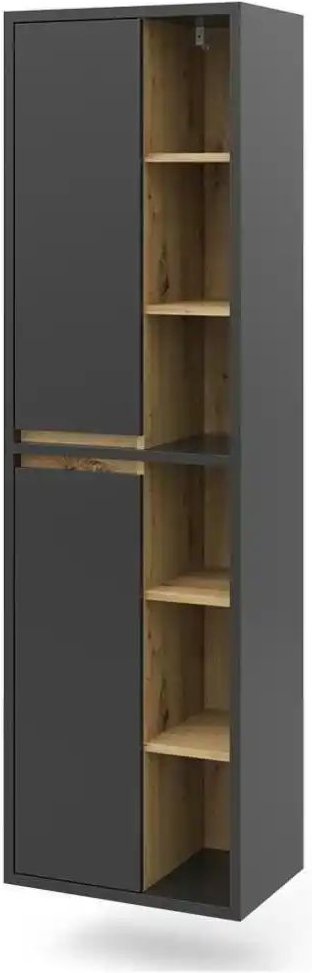 Hochschrank ¦ schwarz ¦ Maße (cm): B: 50 H: 170 Schränke > Badschränke > Bad-Hochschränke - Höffner