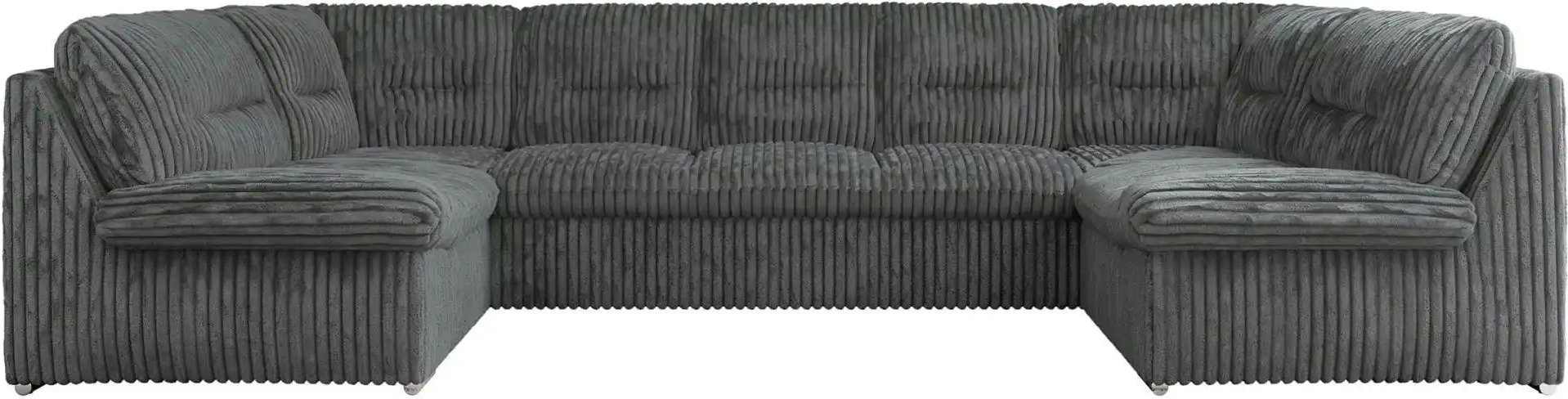 Wohnlandschaft mit Schlaffunktion Comodo ¦ grau ¦ Maße (cm): B: 340 H: 93 Polstermöbel > Sofas > Wohnlandschaften - Höff...