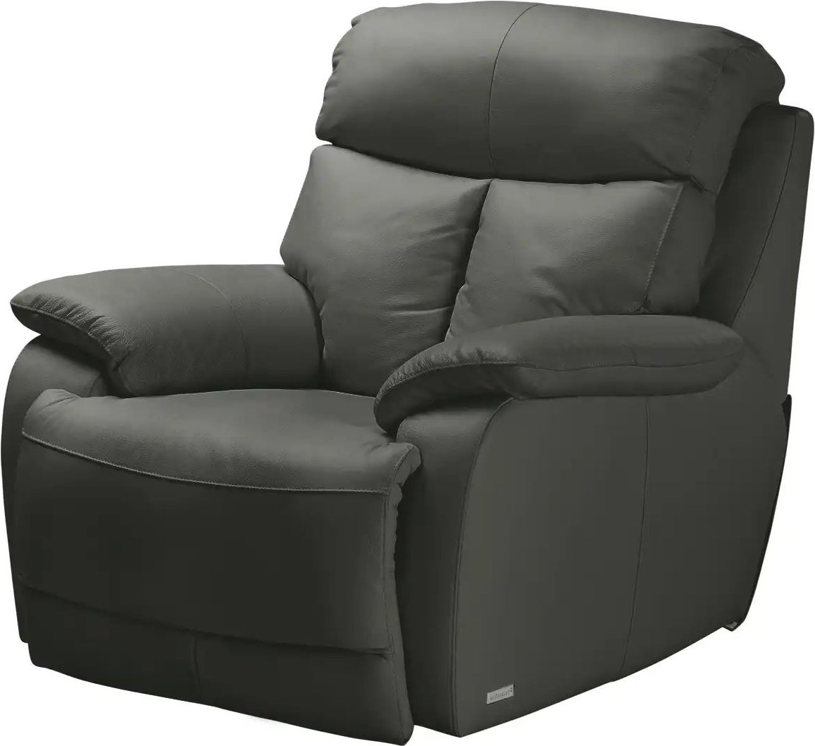 Wohnwert Sessel aus Echtleder mit manueller Relaxfunktion Ambra ¦ grau ¦ Maße (cm): B: 104 H: 102 T: 102.0 Polstermöbel ...