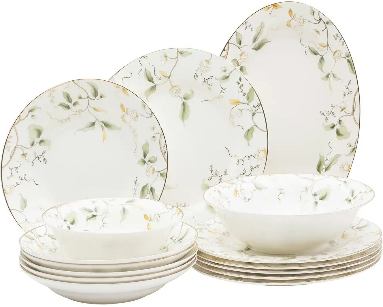 Peill+Putzler Tafelservice 15-teilig Firenze ¦ weiß ¦ Porzellan Geschirr > Geschirrsets > Tafelservice - Höffner