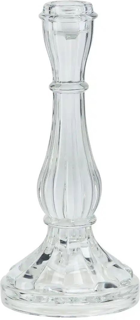 HOME STORY Kerzenhalter ¦ transparent/klar ¦ Glas ¦ Maße (cm): H: 21 Ø: 9.7 Accessoires > Kerzen & Kerzenständer > Ke...