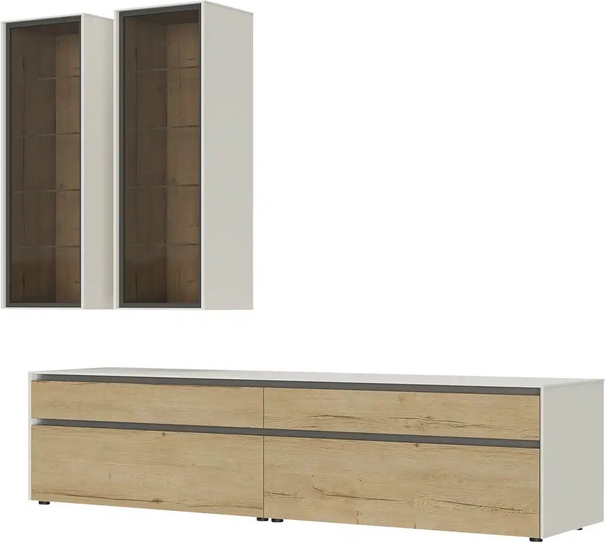 Content Wohnkombination Metro Line ¦ beige ¦ Maße (cm): B: 290 H: 207 T: 60.0 Kommoden & Sideboards > Wohnwände - Höffn...