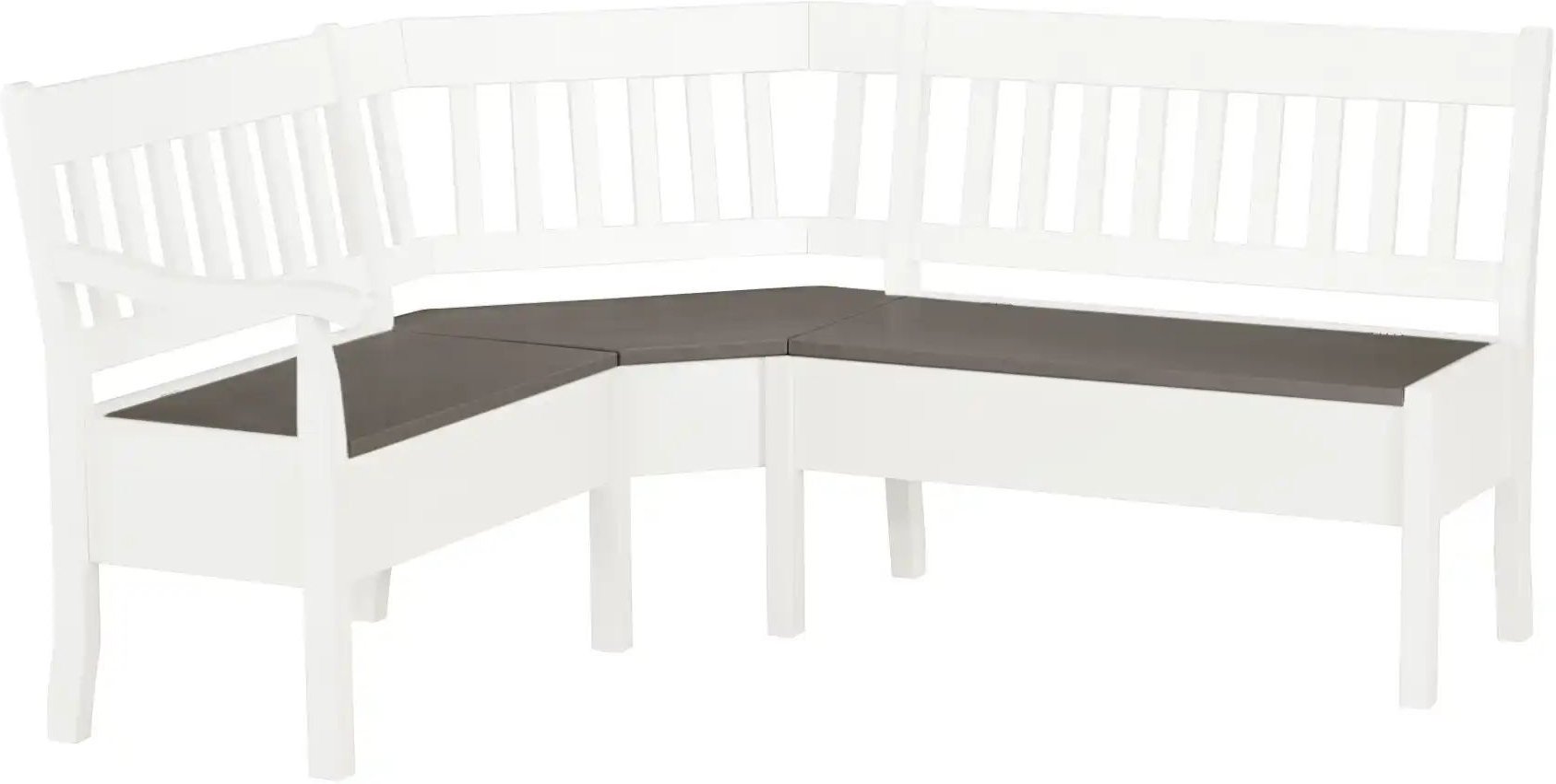 maison bleue Truhen-Eckbank massiv Bendix ¦ weiß ¦ Maße (cm): H: 93 Bänke > Eckbänke - Höffner