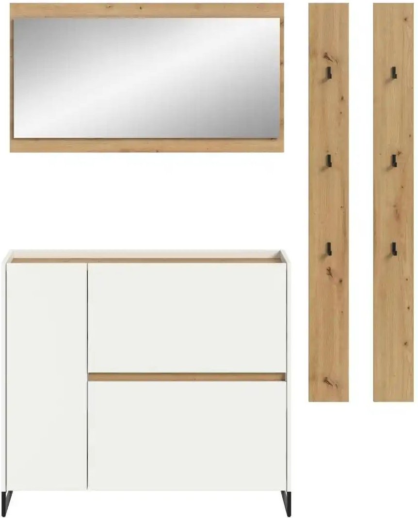 Thumbnail - Garderobenkombination ¦ weiß ¦ Maße (cm): B: 192 H: 172 Garderoben & Kleiderstangen > Garderobensysteme - Höffner