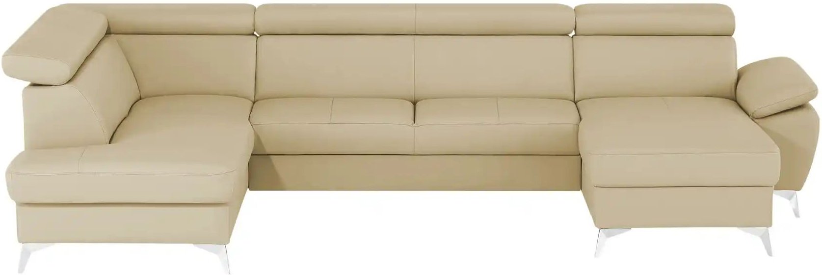 uno Wohnlandschaft mit verstellbarem Kopfteil Apollo ¦ beige ¦ Maße (cm): B: 338 H: 96 T: 210.0 Polstermöbel > Sofas > W...